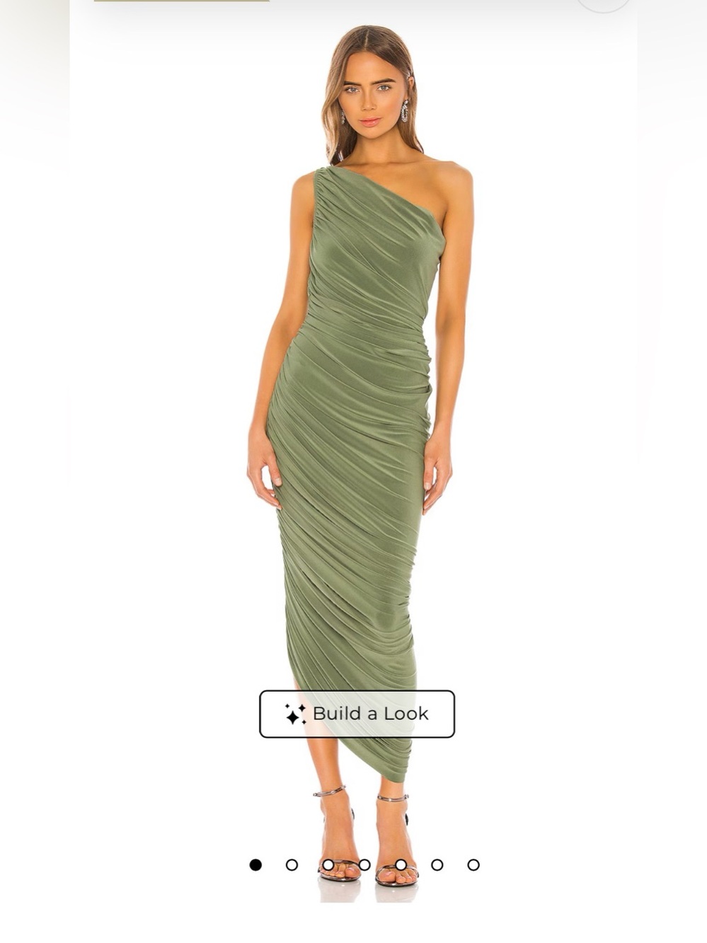 Norma Kamali Diana Gown in Celadon Green